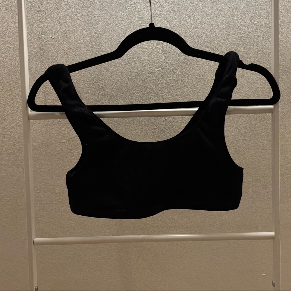 Mary Young - Cotton tank bra - Large - Black